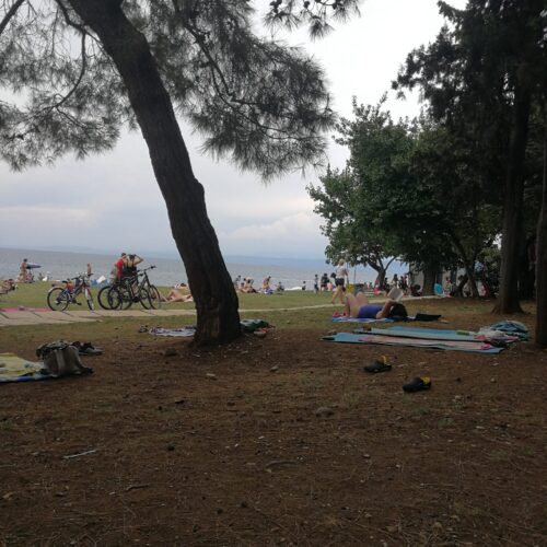 View of Izola beach